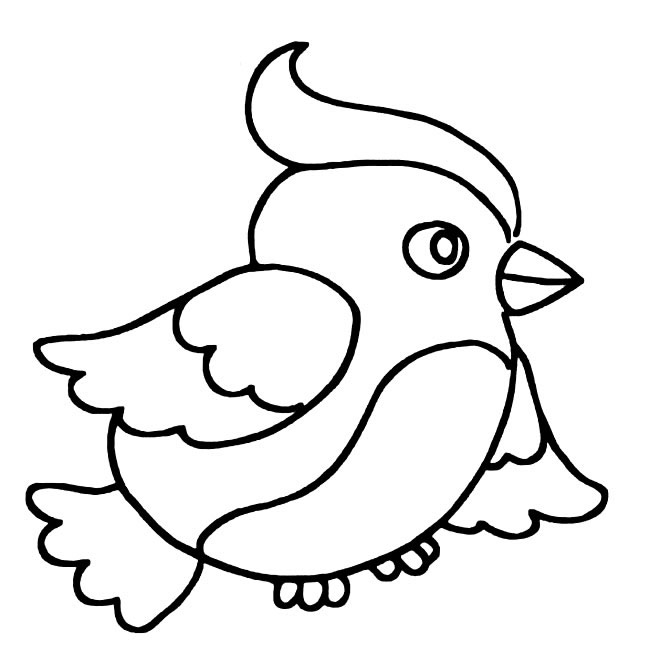 非常可爱的小鸟简笔画