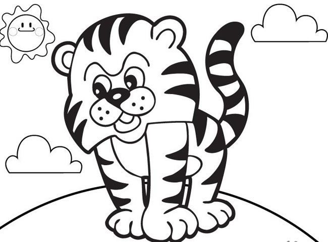 两款卡通的老虎简笔画