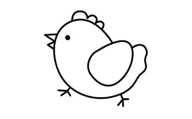 可爱的小公鸡怎么画