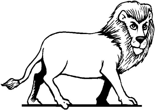 威猛霸气的狮子简笔画