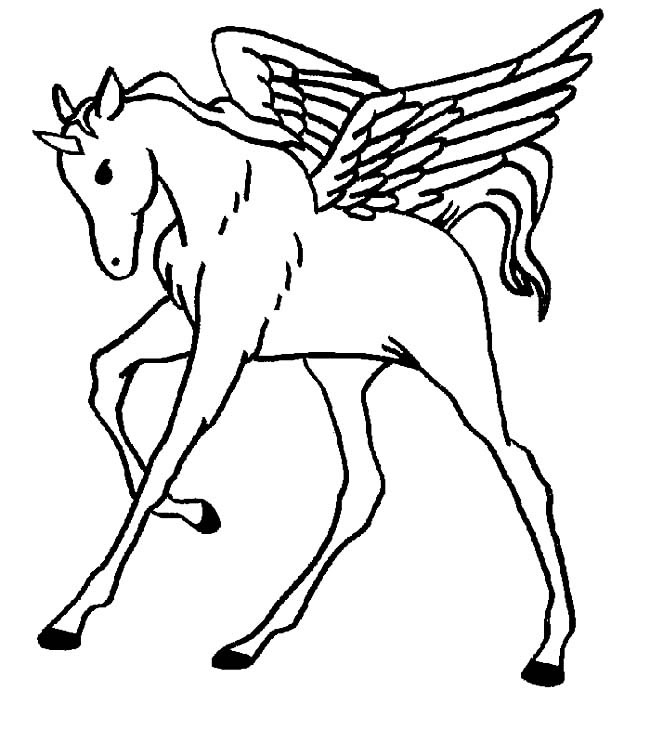 帅气的天马简笔画