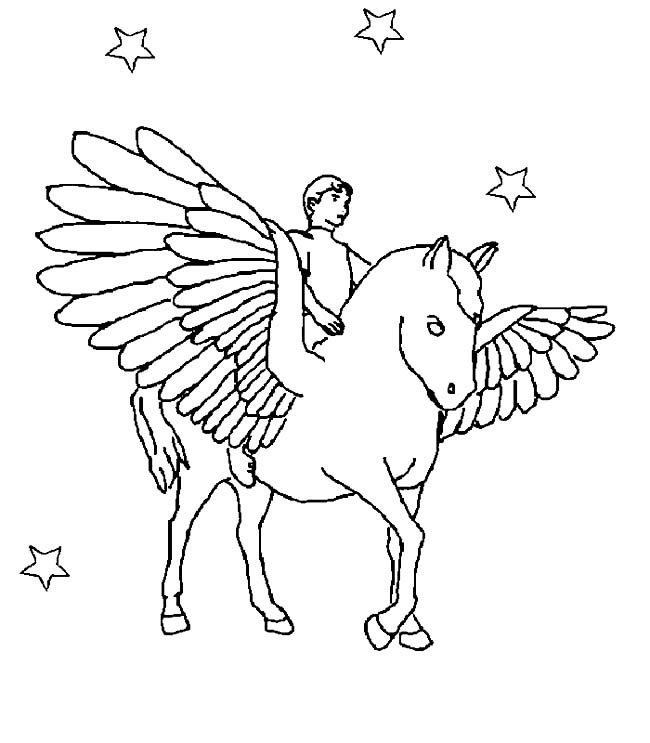 关于天马的儿童简笔画