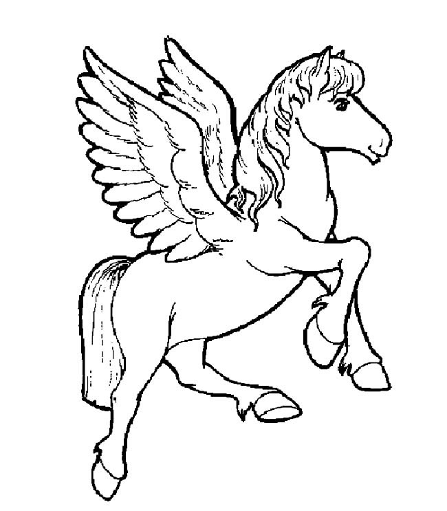 威风的天马简笔画