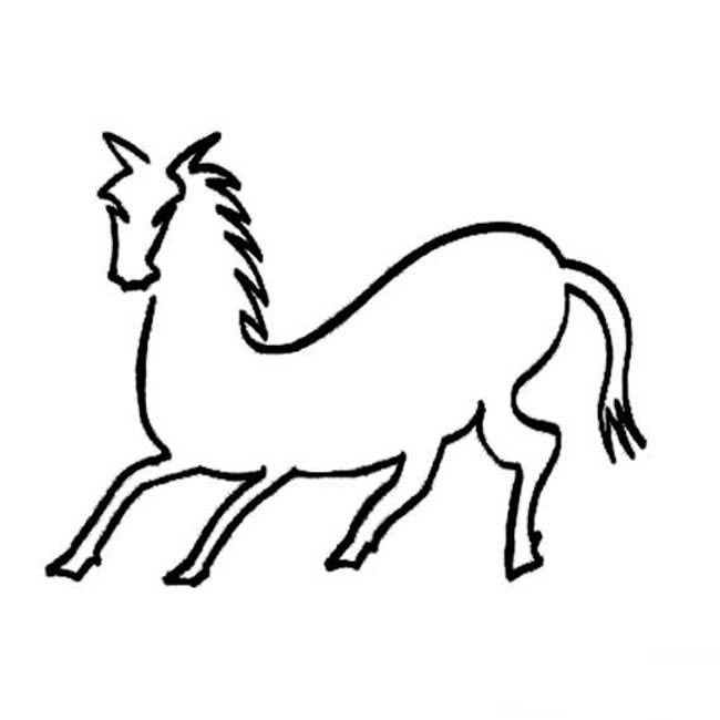 一匹简单的小马怎么画