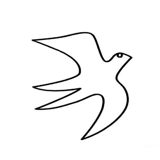 一笔就能画出的小燕子简笔画 一笔就能画出的小燕子简笔画