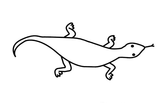 一看就会的壁虎简笔画