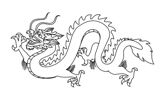 源之神话的中国龙简笔画