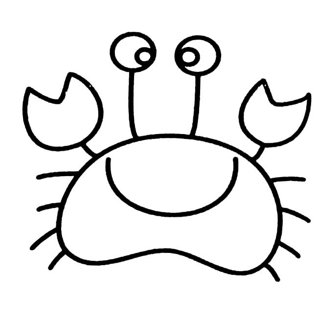 卡通的螃蟹怎么画最简单