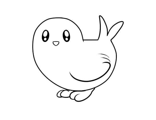可爱的小鸟宝宝简笔画