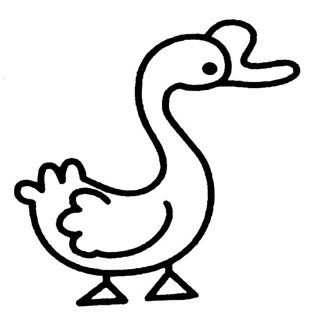 简单易学的白鹅简笔画