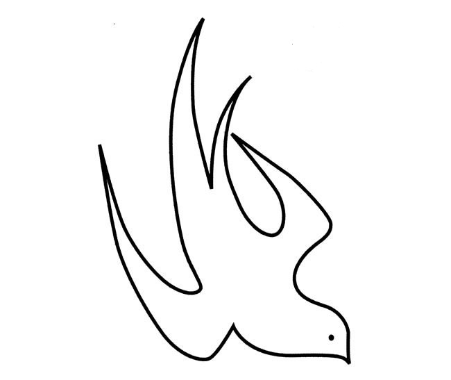 小燕子轮廓简笔画