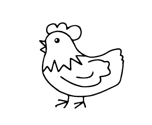 简单易学的大公鸡简笔画