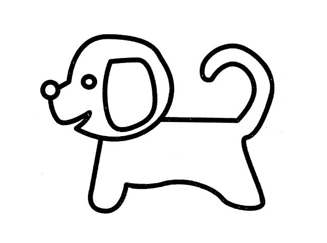 分享几款各不相同的狗狗简笔画
