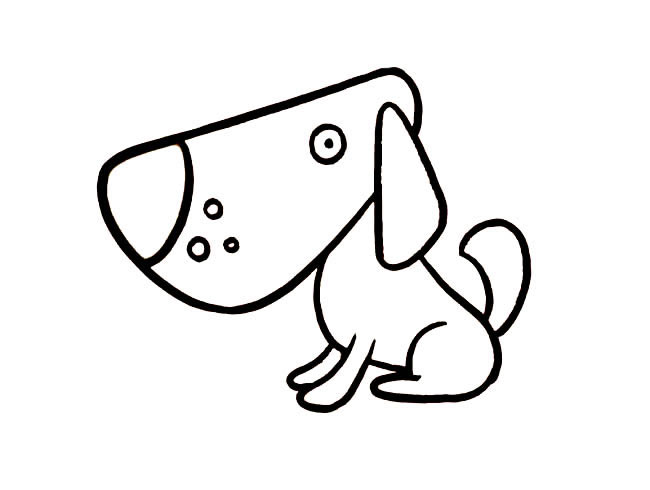 分享几款各不相同的狗狗简笔画
