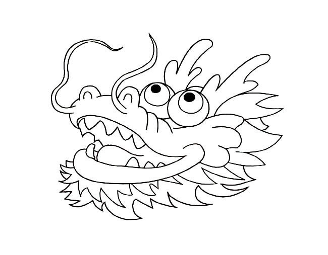 关于龙头的简笔画