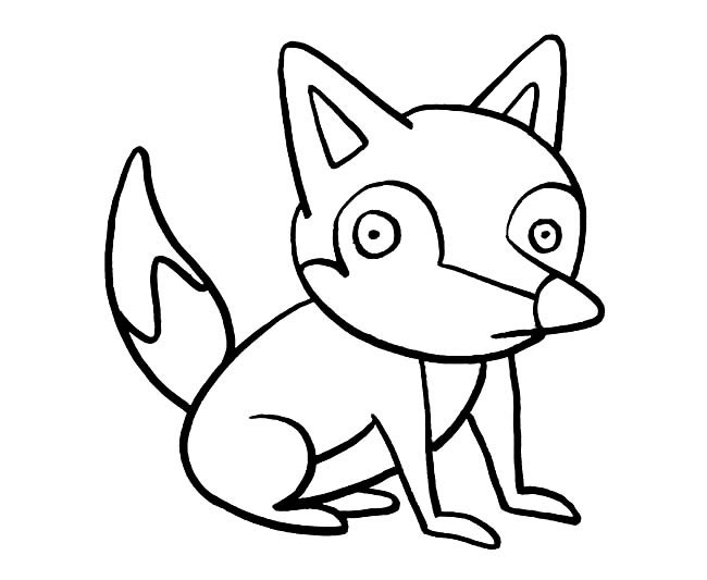 一只可爱的小狐狸简笔画