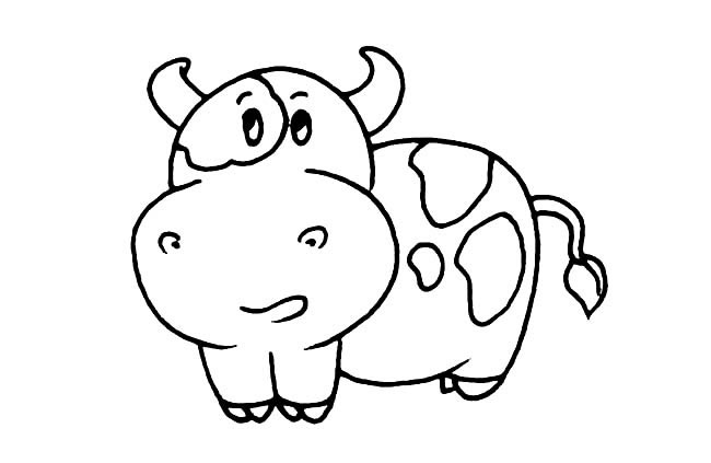 关于奶牛的儿童简笔画