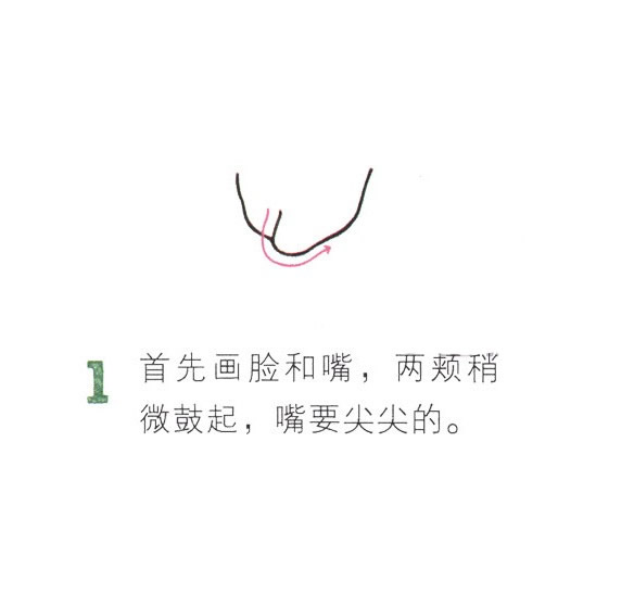 带颜色的狐狸简笔画