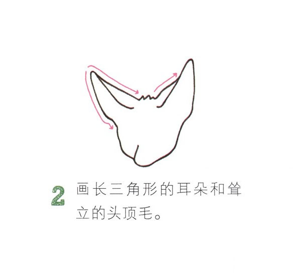 带颜色的狐狸简笔画