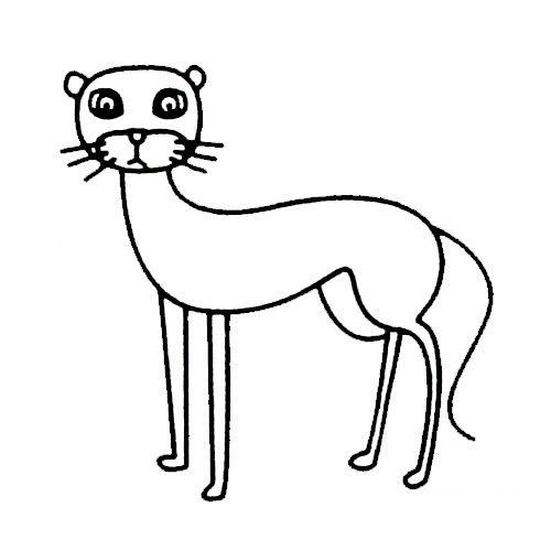 三步画一只简单的猎豹
