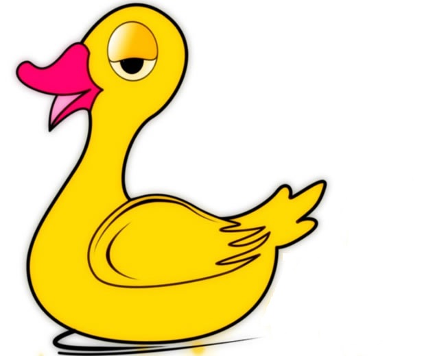 黄色的鸭子简笔画