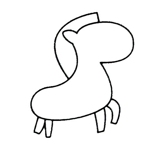 一只小斑马的简笔画教程