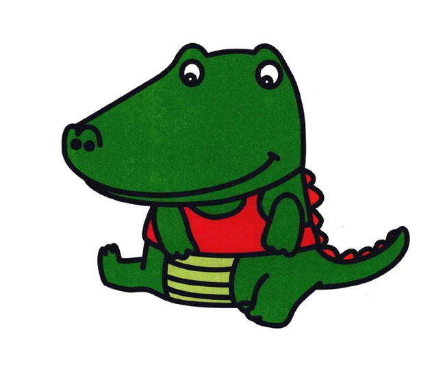 可爱的小鳄鱼简笔画