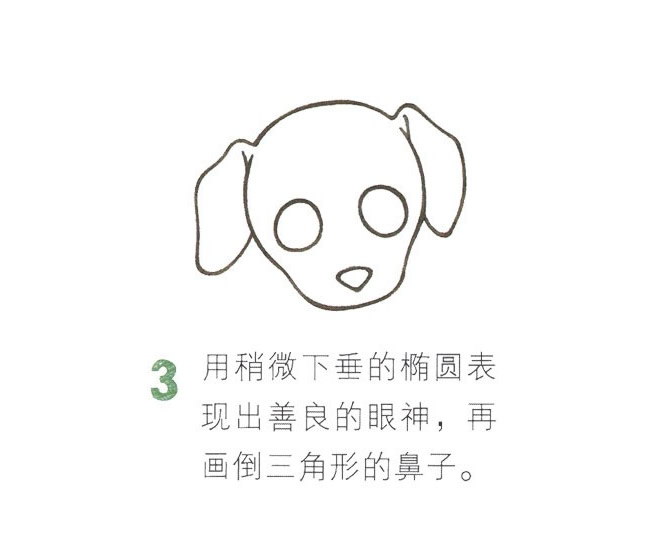超级可爱的小狗简笔画教程