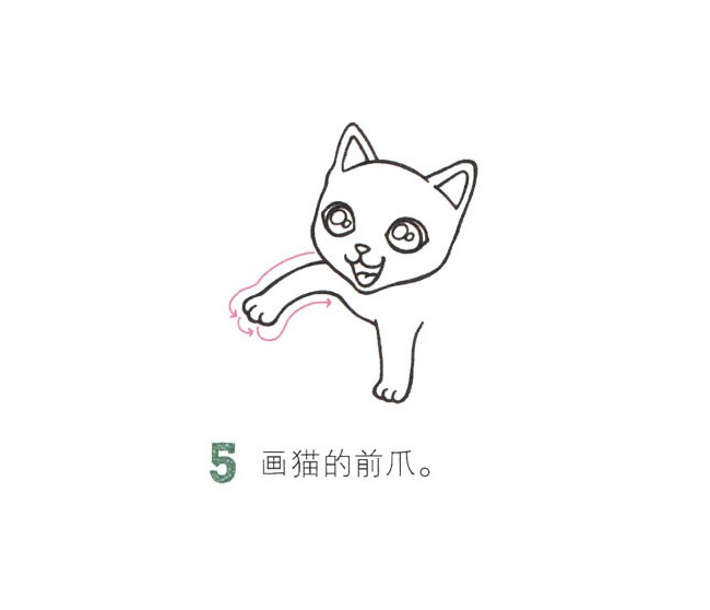 玩毛线的小猫简笔画