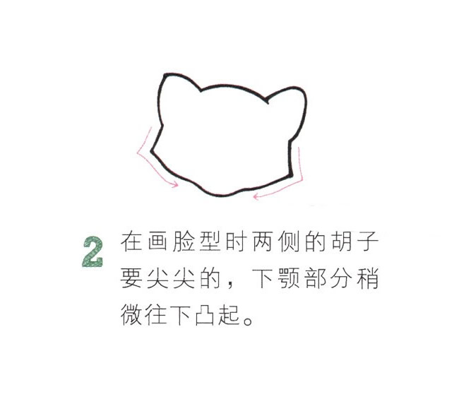 可爱的彩色小浣熊简笔画