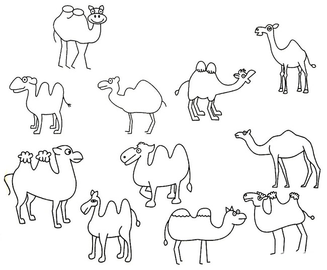 只需三步画一只简单的骆驼 只需三步画一只简单的骆驼