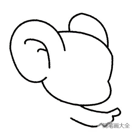 怎么画一只卡通的老鼠简笔画