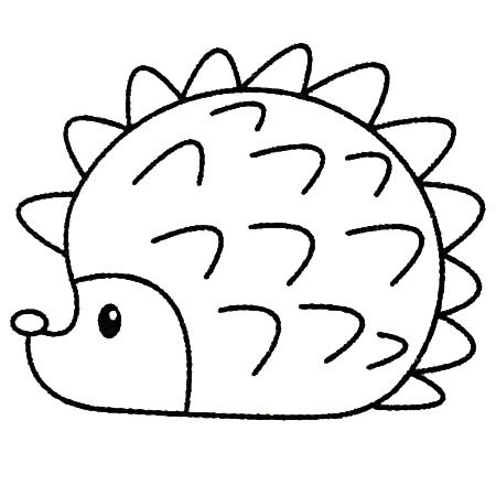 刺猬简笔画步骤教程
