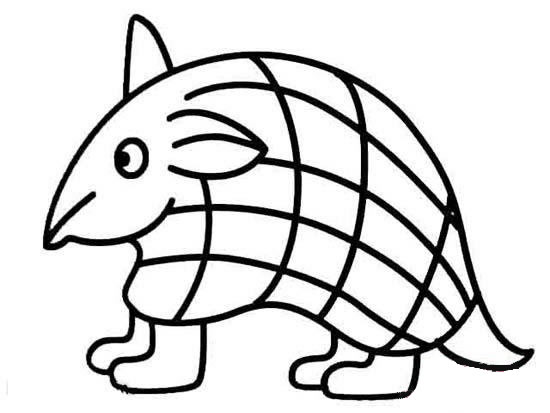 关于穿山甲的儿童简笔画