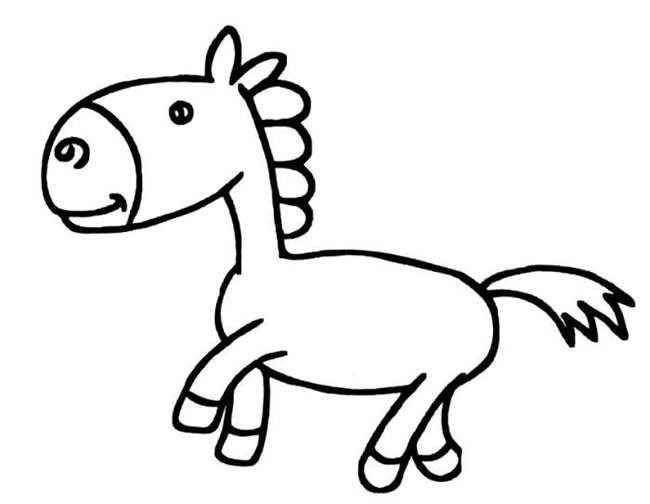 一头小毛驴的简笔画