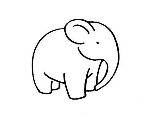 4款可爱的大象简笔画