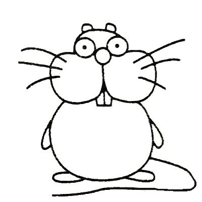 简单的土拨鼠怎么画