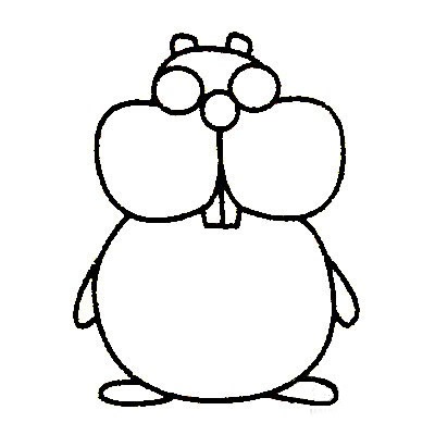 简单的土拨鼠怎么画