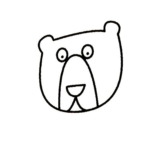 三步画一只简单的小熊