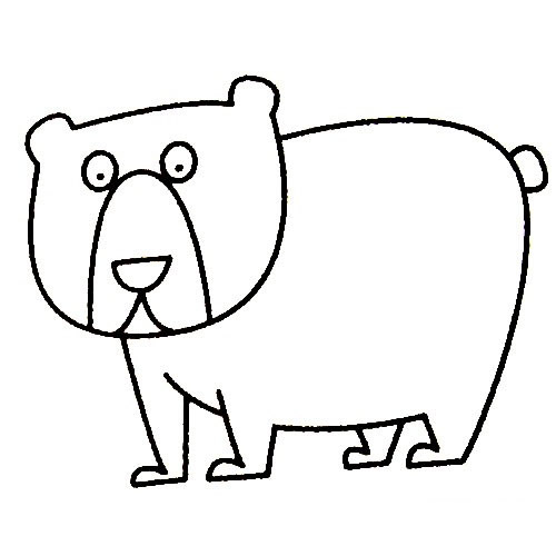 三步画一只简单的小熊