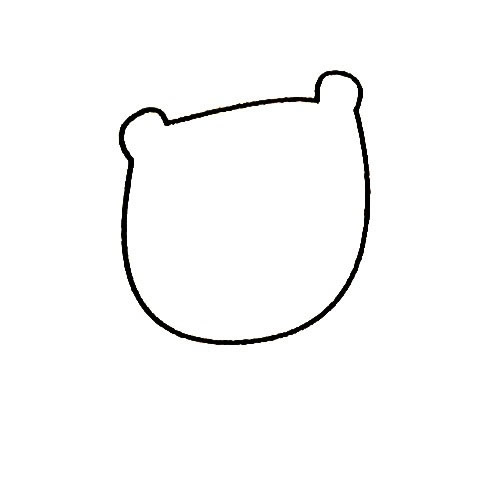 三步画一只简单的小熊