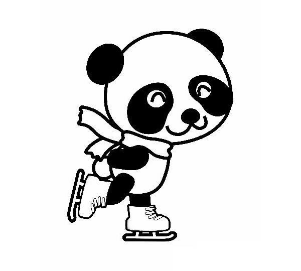 4款卡通的熊猫简笔画