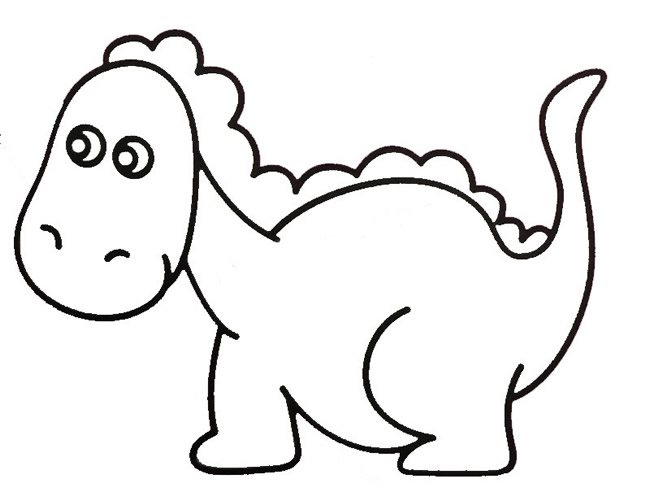 涂色的尼日尔龙简笔画