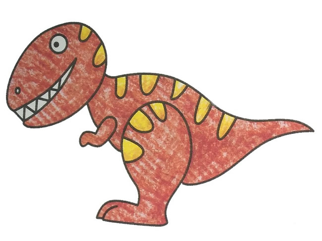 涂色的暴龙简笔画