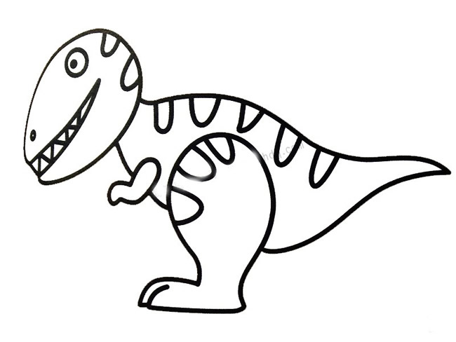 涂色的暴龙简笔画