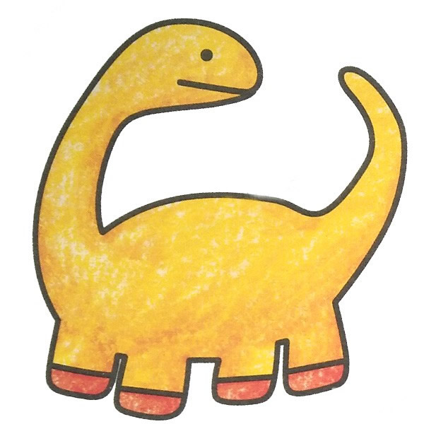 涂色的板龙简笔画