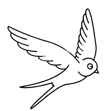 三步画一只简单的小燕子