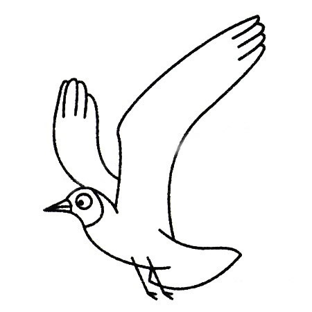 三步教你画出简单的海鸥