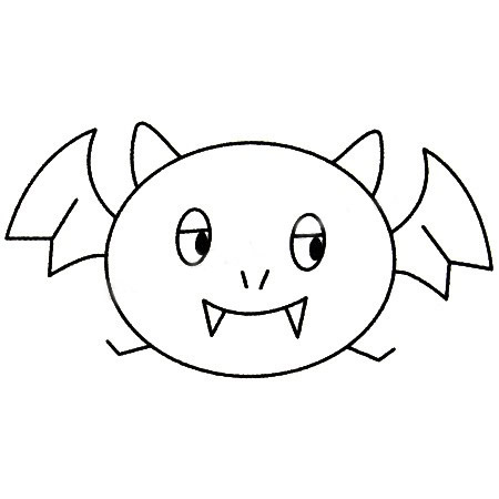 只需三步画一只简单的蝙蝠