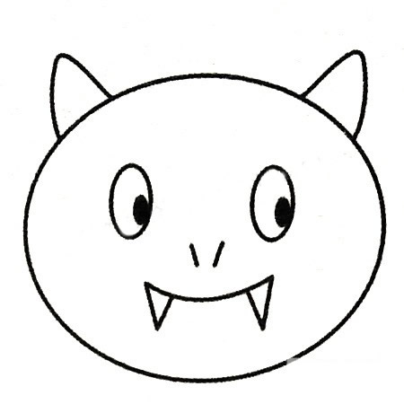 只需三步画一只简单的蝙蝠